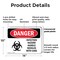Signmission Infection Hazard Handle Needles With Care Danger Sign, Plastic, 14in W x 10in L, 2PK OS-2PACK-DS-P-1014-L-1373 - alternate 8